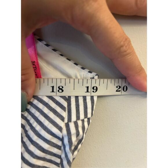 Betsy Johnson Seersucker Striped Mini Fit & Flare Halter Dress size XL Beach Swi - Picture 6 of 7